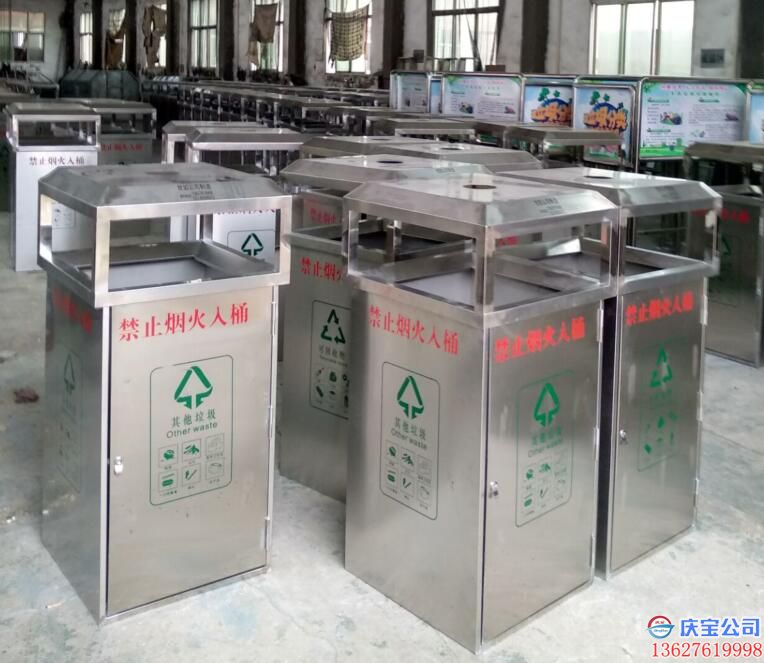 重庆不锈钢垃圾桶定制款装车发货(图2)