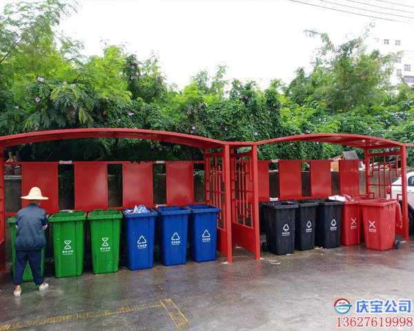  重庆垃圾分类塑料垃圾桶，垃圾分类亭不同款式图片展示欢迎定购(图8)