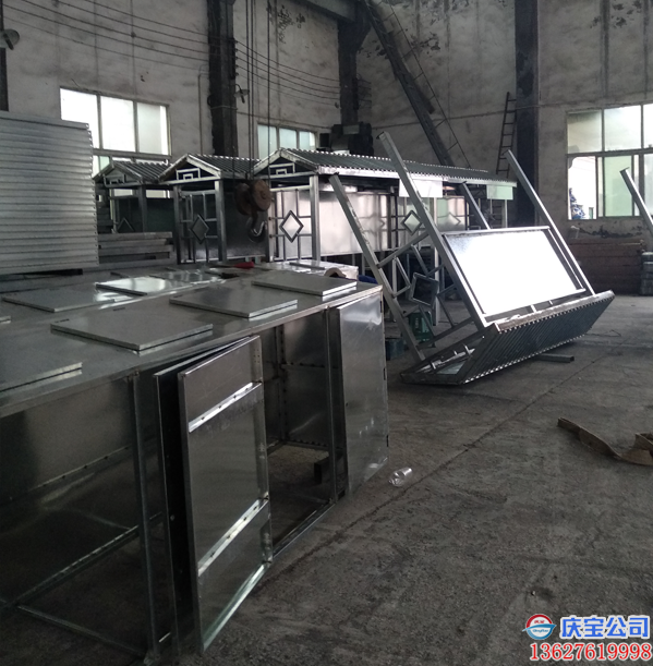 重庆垃圾分类亭生产厂家实时加工焊接组装现场图片(图3)