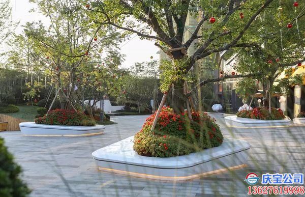 重庆景观树池，玻璃钢树池设计安装施工(图4)